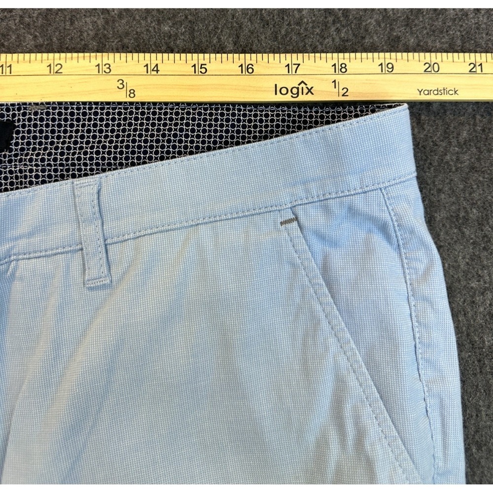 Ted Baker London Tailored Slim Fit Light Blue Micro-Check Shorts Men's Size 40 R - Picture 12 of 16